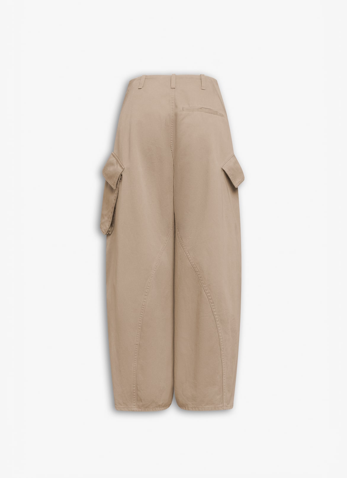 ROUND CARGO PANTS ALAÏA BEIGE ROUND CARGO PANTS